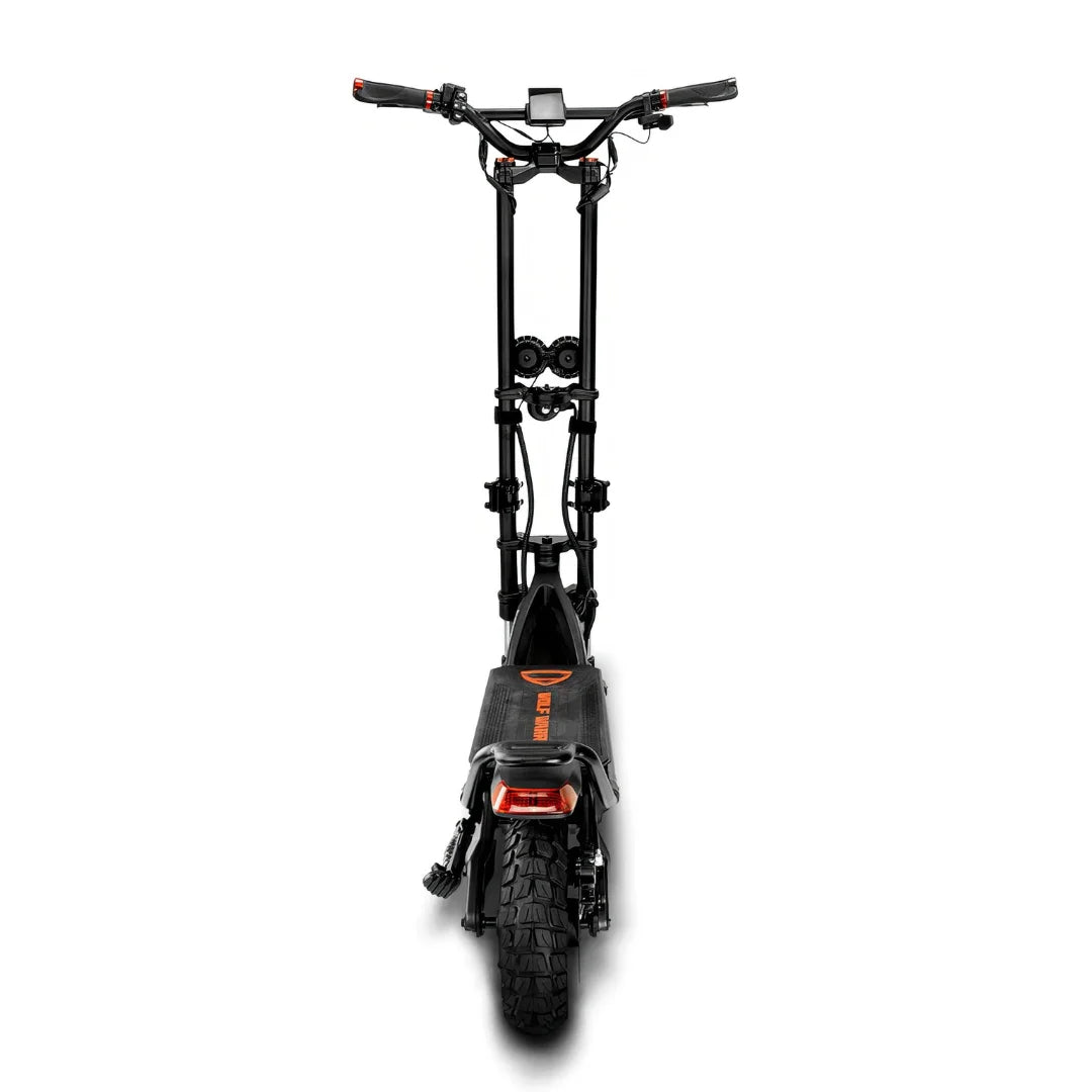 Electric scooter Kaabo Wolf Warrior X GT – rear view, black colour variant