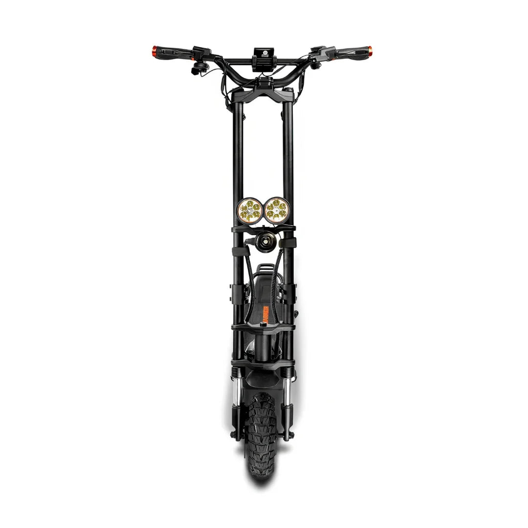 Electric scooter Kaabo Wolf Warrior X GT – front view, black colour variant