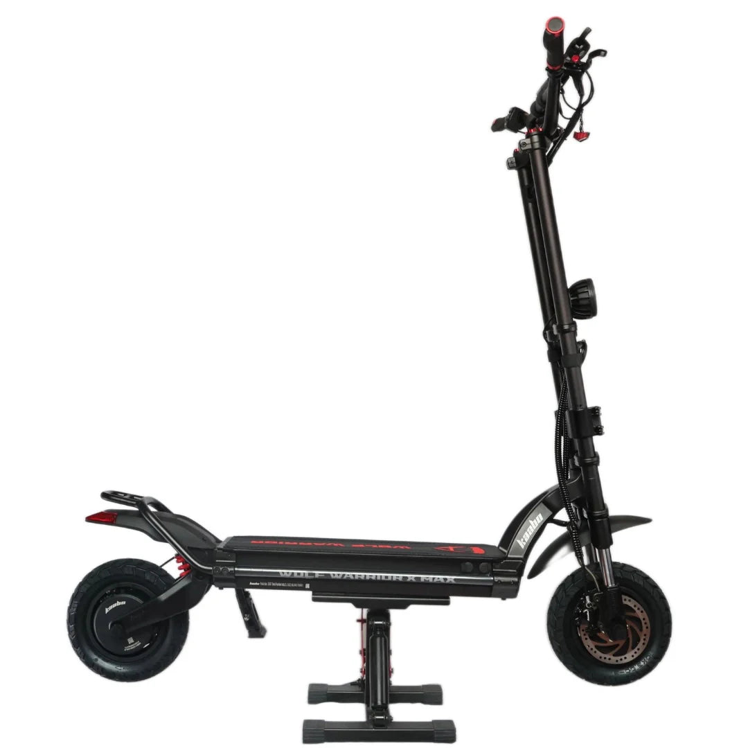 Electric scooter Kaabo Wolf Warrior X MAX – side view on stand