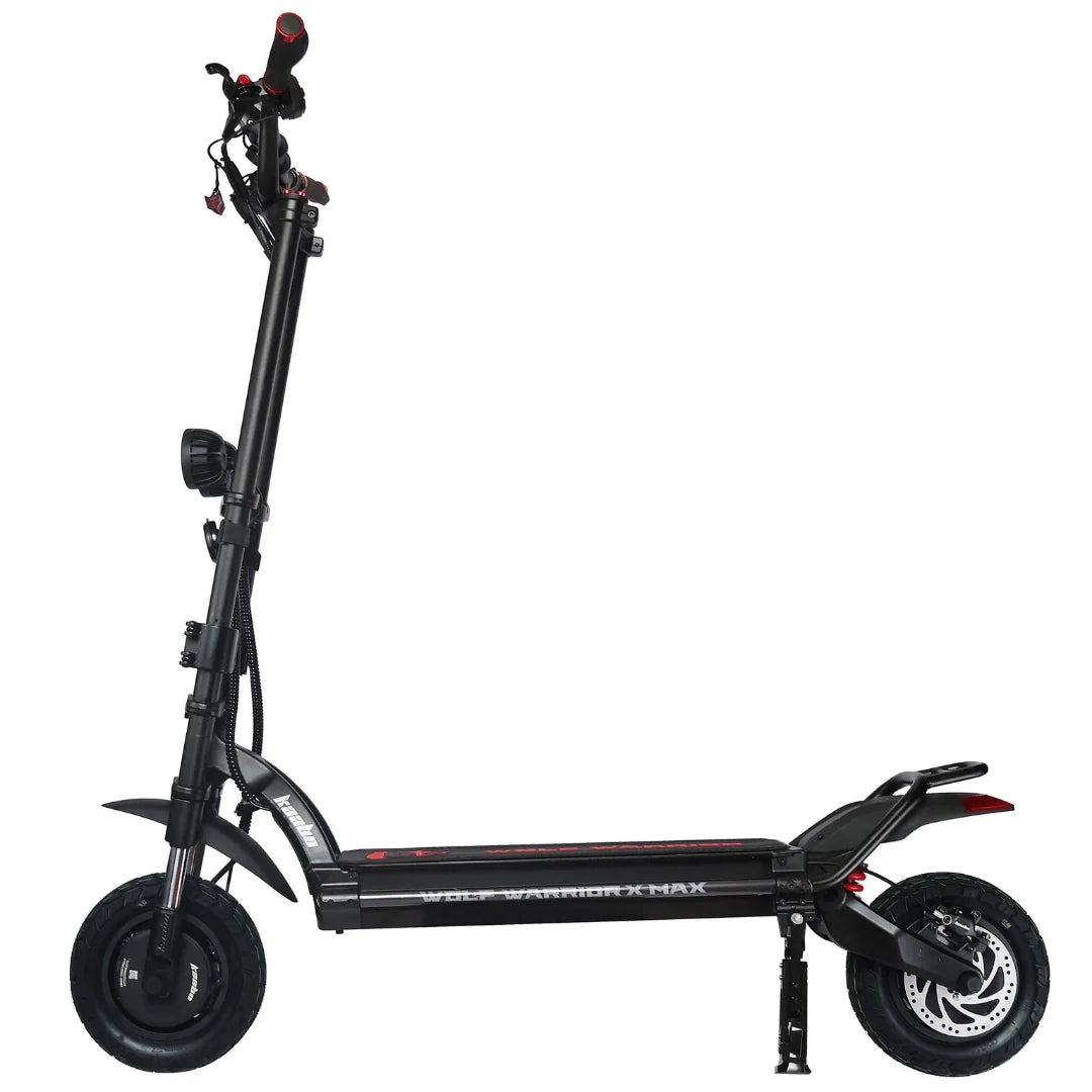 Electric scooter Kaabo Wolf Warrior X MAX – side view with kickstand