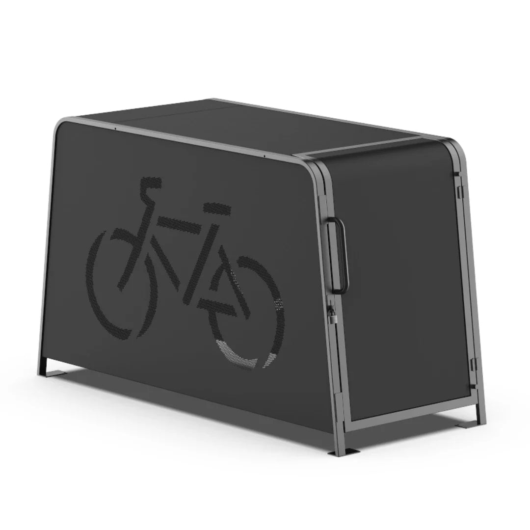 Kaluu CITY BOX | Charging station and locker for E-bike – front three-quarter view, white background