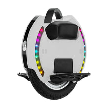 Electric Unicycle Kingsong 14d features a sleek design with customizable LED lights, sturdy footrests, and durable tire.