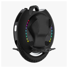 Electric Unicycle Kingsong 16s features a sleek black design, colorful LED lights, and a robust tire for stability.
