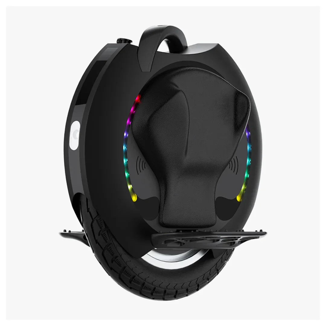 Electric unicycle KingSong 16S – black colour variant, front three-quarter view
