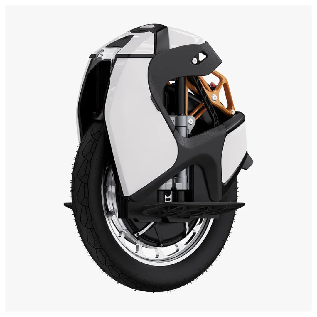 Electric Unicycle Kingsong S18 Pro Plus features a sleek design, durable wheel, and striking accents.