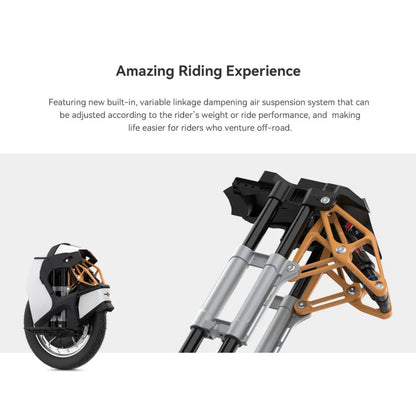 Electric Unicycle Kingsong S18 Pro Plus, featuring adjustable air suspension for an enhanced off-road experience.