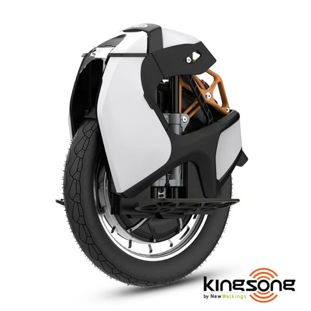 Electric unicycle KingSong S18 Pro+ – front three-quarter view, white background, logo