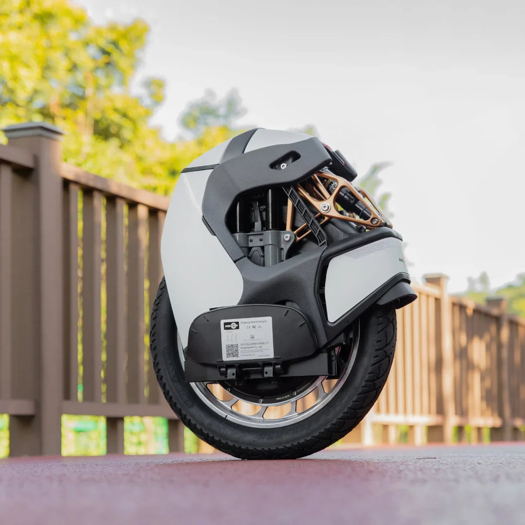 Electric unicycle KingSong S18 Pro+ – side view, outdoor setting