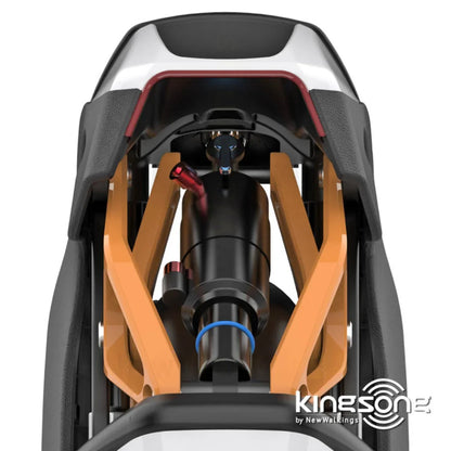 Electric Unicycle Kingsong S18 Pro Plus, featuring intricate internal mechanics and robust arm structure.