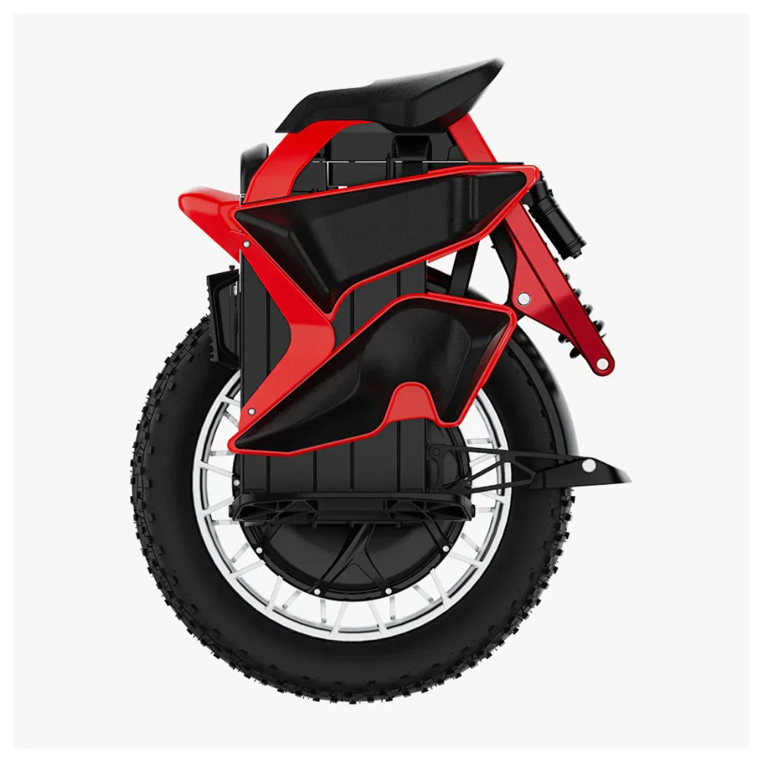 Electric unicycle KingSong S22 Pro – red colour variant, opposite side view