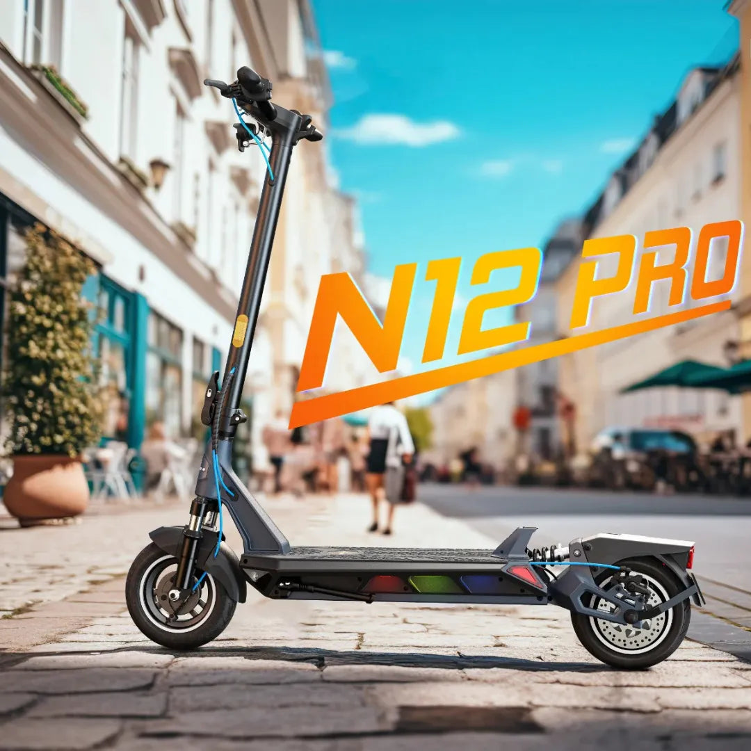 Electric scooter KingSong N12 Pro – side view on city street