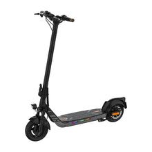 The Kingsong N14 electric scooter boasts an elegant design and colorful LED lights on the platform
