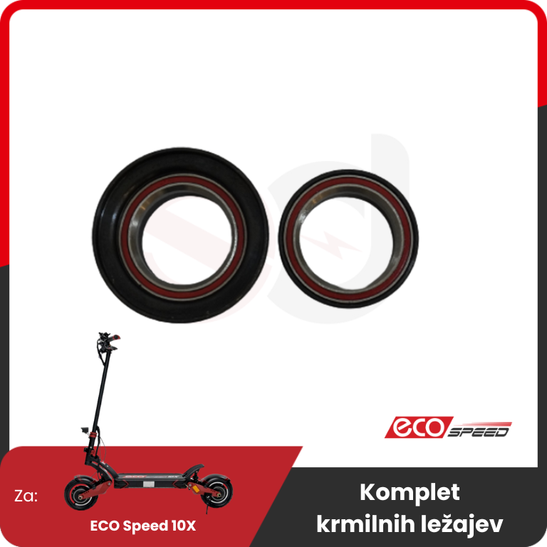 Steering Bearing Kit for ECO Speed 10X – two black and red bearings