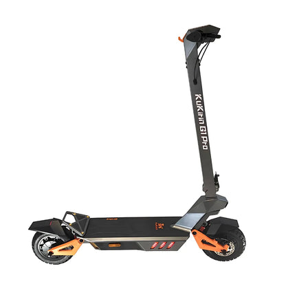 Electric Scooter Kukirin G1 Pro features a sleek design with robust wheels, adjustable handlebar, and efficient deck.
