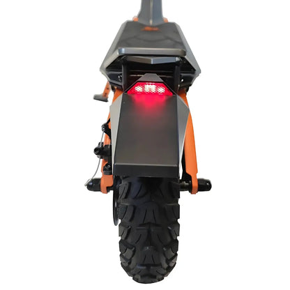 Electric Scooter Kukirin G1 Pro features a sturdy design with a prominent rear fender and bright red tail light.