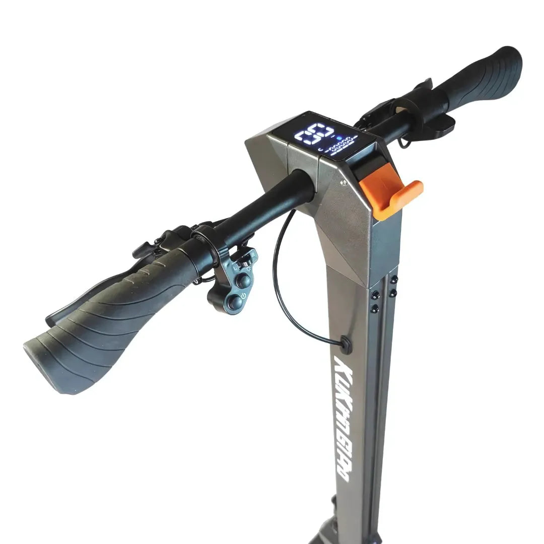 Electric Scooter Kukirin G1 Pro features a sleek design with a digital display and comfortable grips.