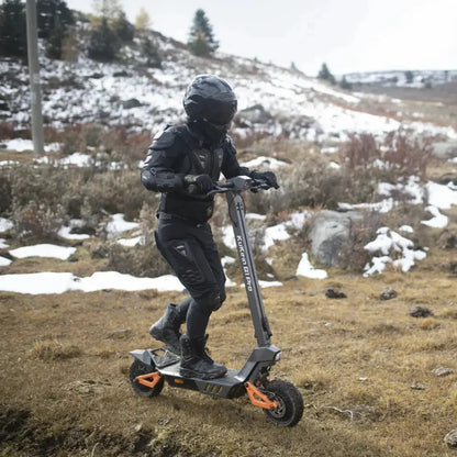 Electric Scooter Kukirin G1 Pro, rugged design for off-road adventure, with sturdy construction and vibrant colors.