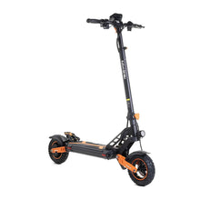 Electric Scooter Kukirin G2 Max features a sleek black and orange design, sturdy frame, and robust tires.