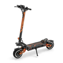 Electric Scooter Kukirin G3 Pro features a sleek design with orange accents, robust frame, and large wheels for stability.