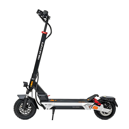 Kukirin M4 Max Electric Scooter, sleek design, robust tires, high-performance features, ideal for urban rides.
