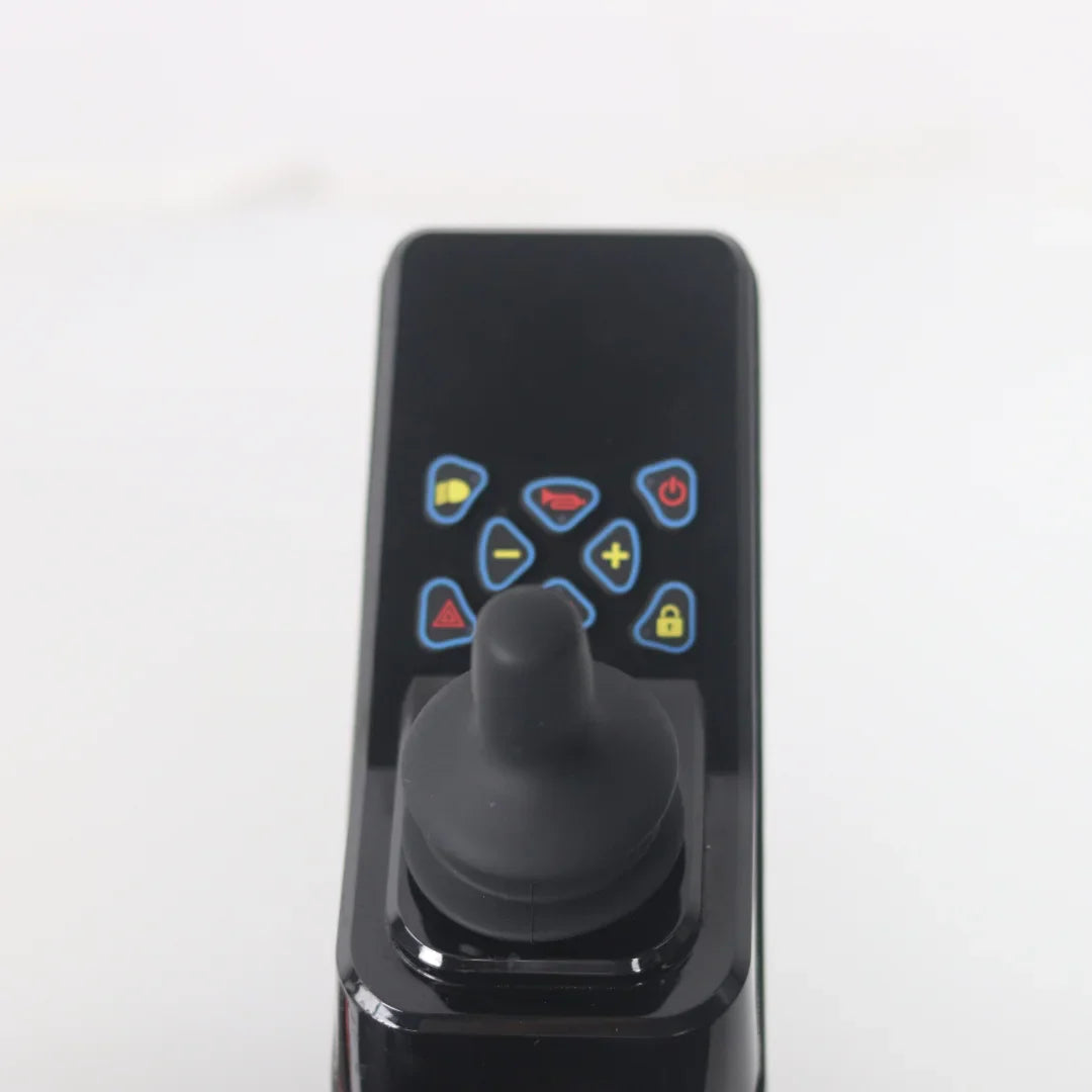 Electric Mobility Scooter Mijo Md08 features a control panel with joystick and multifunction buttons for ease of use.