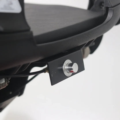 Electric Mobility Scooter Mijo Md08 features a sturdy under-seat design with a prominent control button.