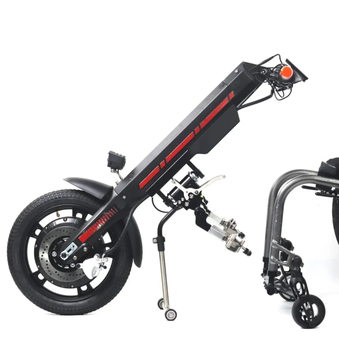 Electric Handbike Mijo Mt03 features a sleek, compact design with a sturdy frame and innovative mechanics.