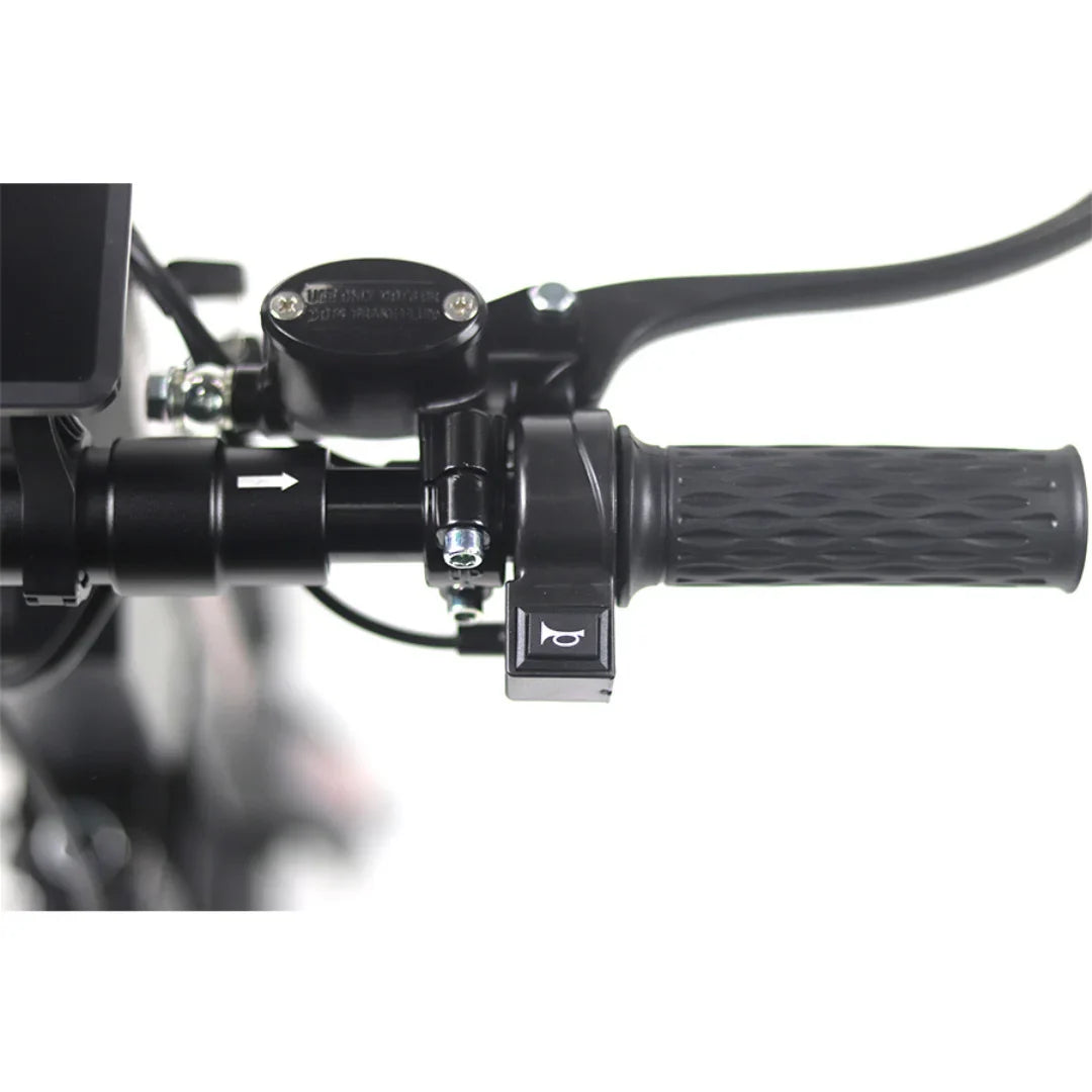 Electric Handbike Mijo Mt03 features a sleek black handlebar with textured grips and control buttons.