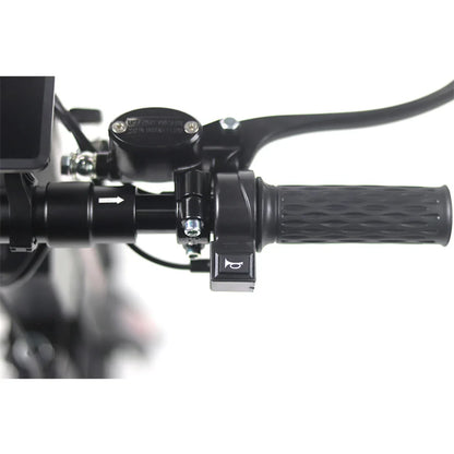 Electric Handbike Mijo Mt03 features a sleek black handlebar with textured grips and control buttons.
