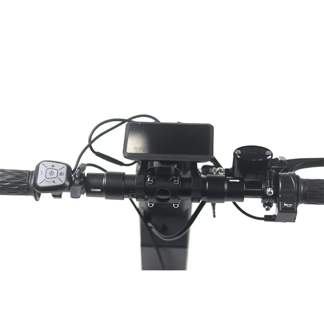 MIJO MT03 – handlebar controls and phone mount