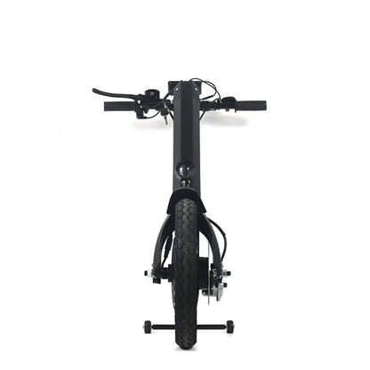 Electric Handbike Mijo Mt03, sleek black electric handbike with robust wheels and handlebars, compact design.