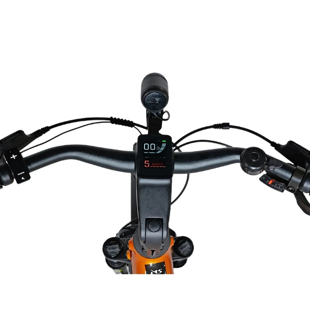 Electric bicycle MS Energy SUV C502 – handlebar, display, and front light