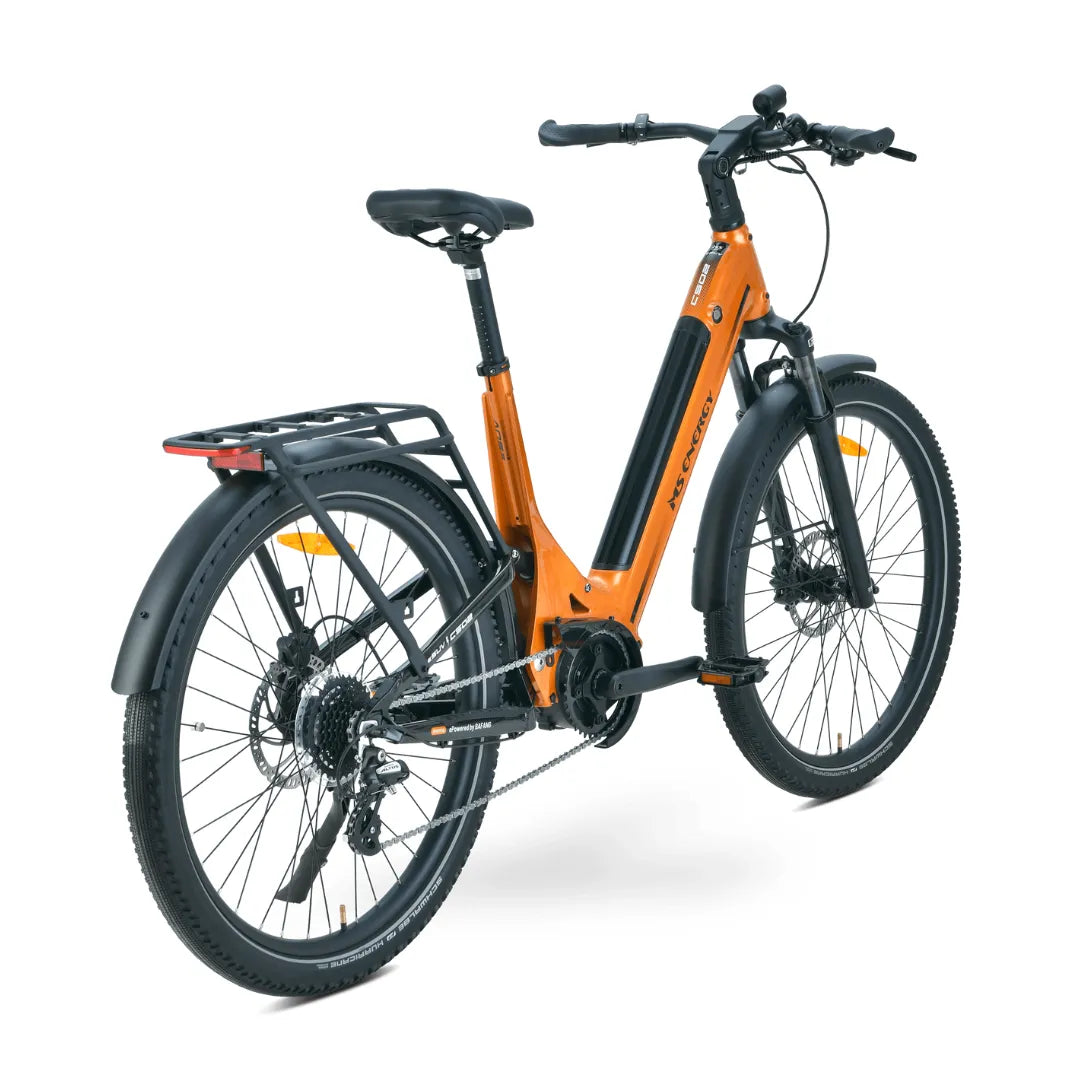 Rower elektryczny MS Energy SUV C502 – widok z tyłu pod kątem