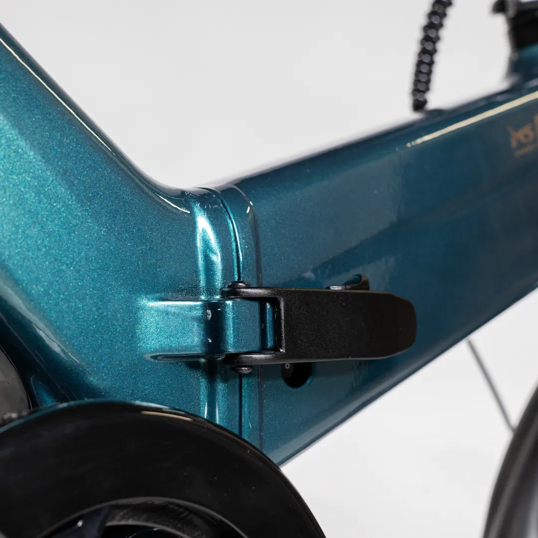 Electric bicycle MS Energy UrbanFold i6 – frame folding mechanism detail