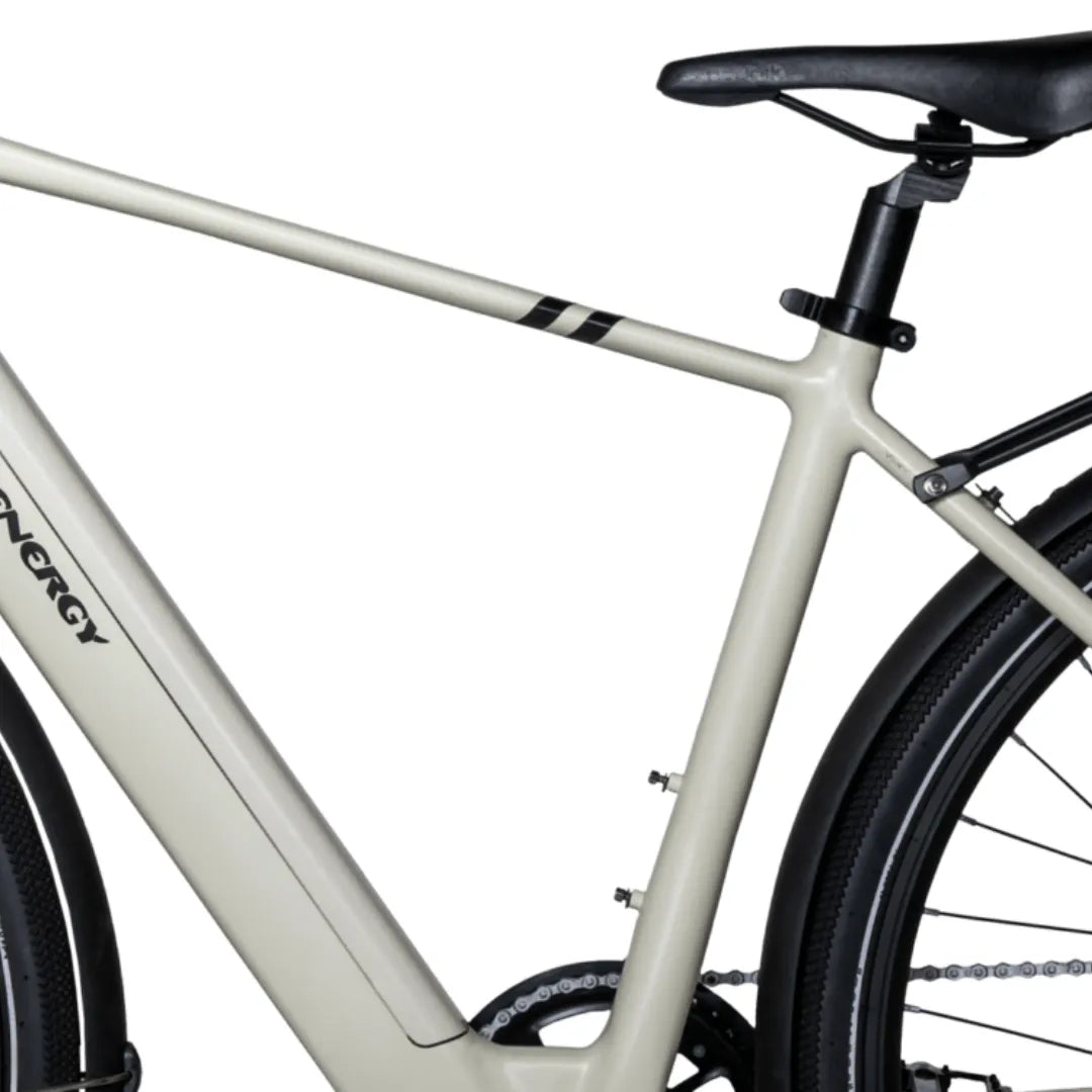 Electric bicycle MS Energy C40 – frame and saddle close-up