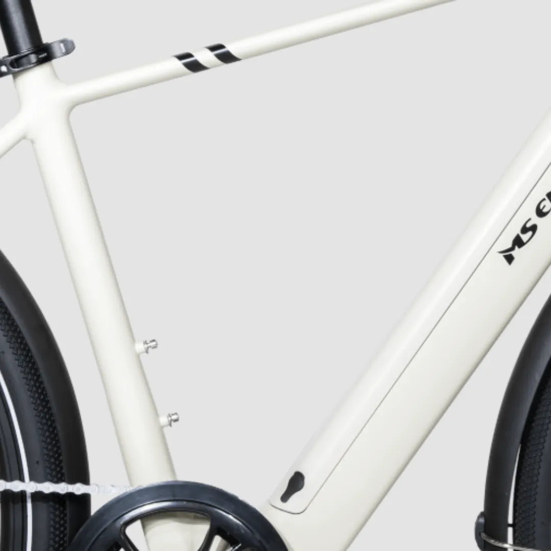 Electric bicycle MS Energy C40 – frame detail with logo