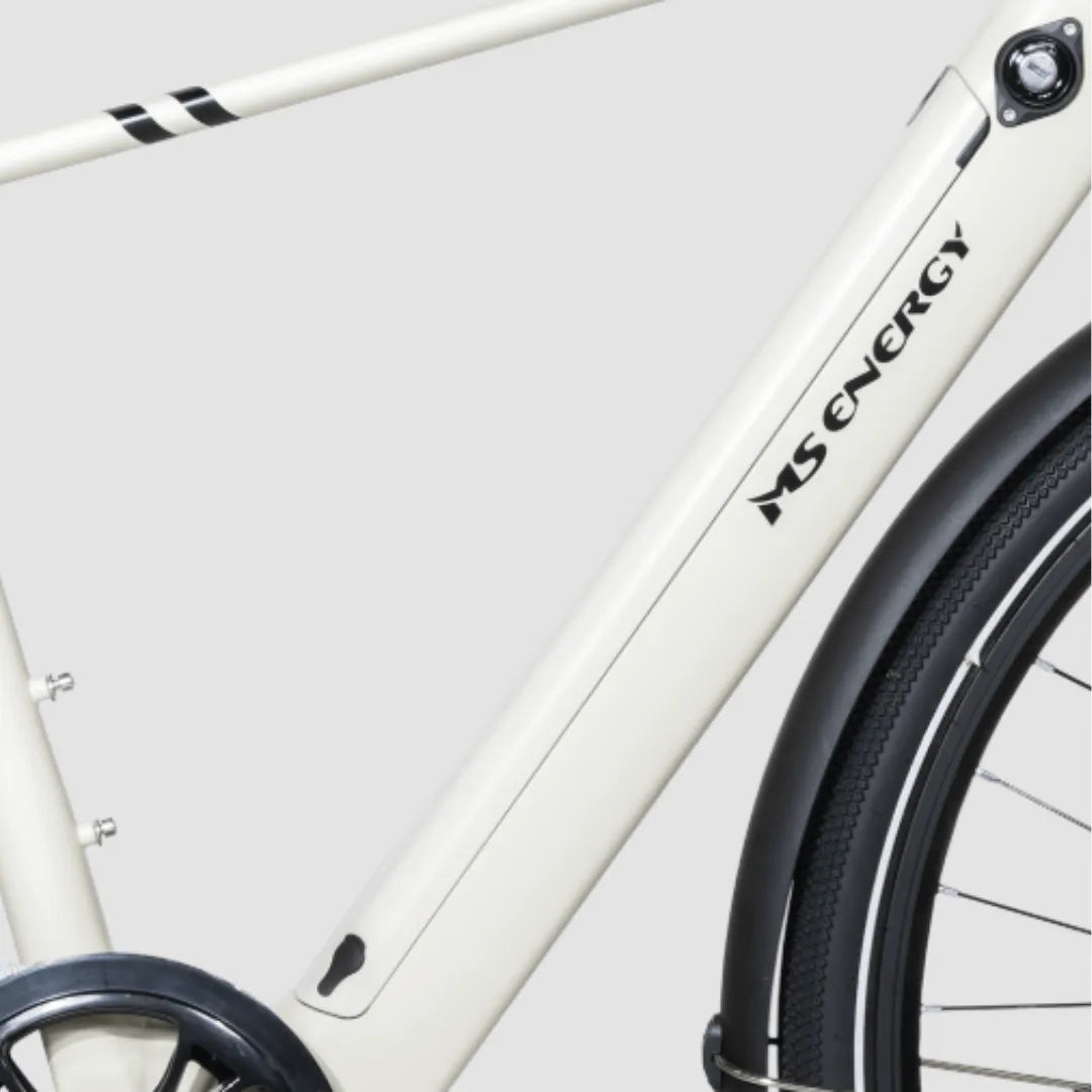 Electric bicycle MS Energy C40 – frame detail with branding