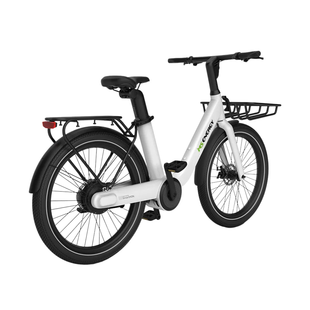 Rower elektryczny MS Energy CityZen C102 – widok z tyłu pod kątem z drugiej strony