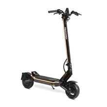 Electric Scooter Ms Energy Flare features a sleek black design with gold accents, sturdy frame and comfortable handlebars.