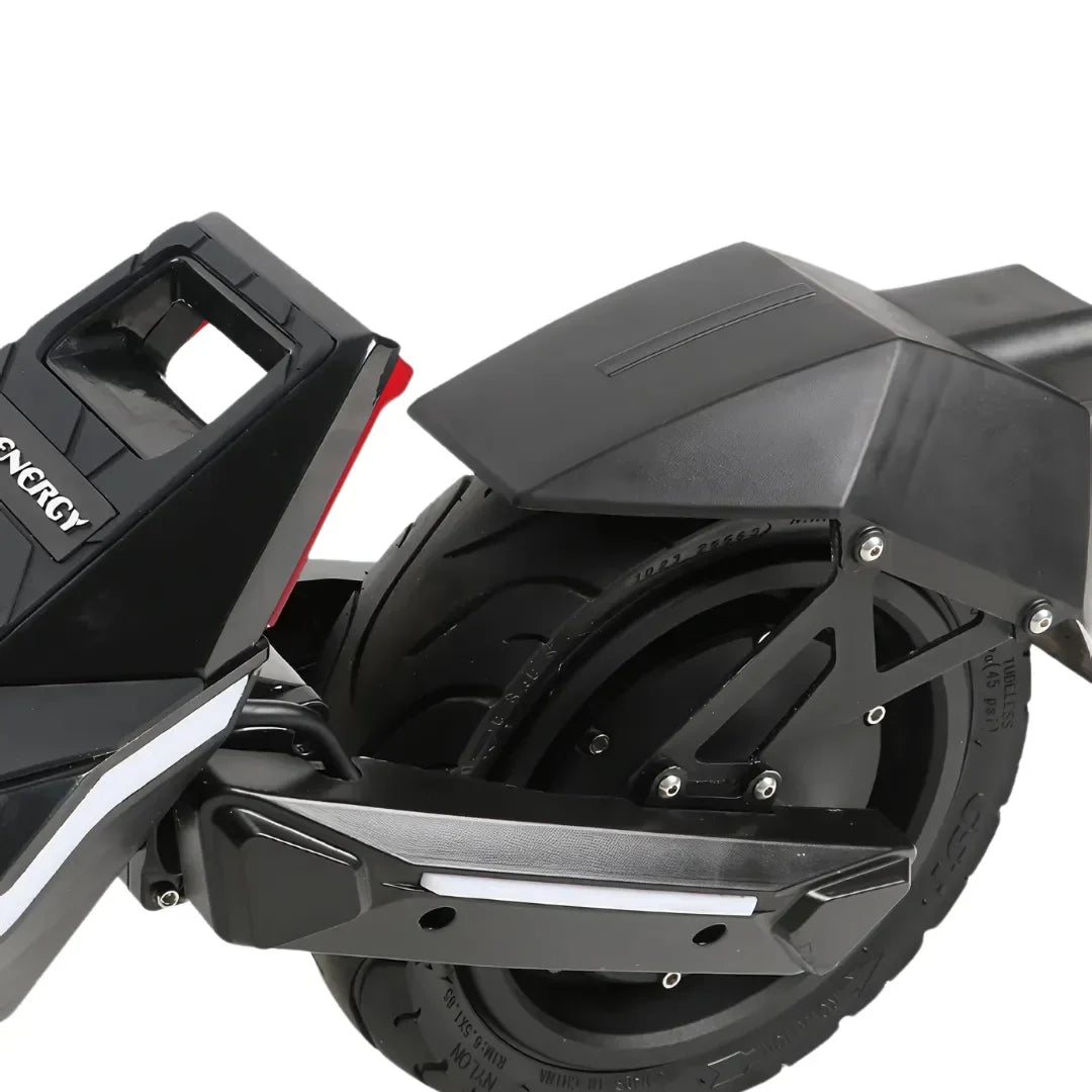 Electric scooter MS Energy Flare – rear wheel and fender close-up