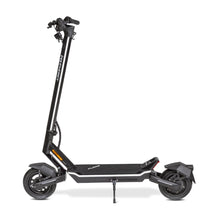 Electric Scooter Ms Energy Flare features a sleek black design, sturdy frame, and wide foot platform for comfort.