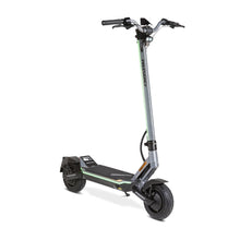 Electric Scooter Ms Energy Flare X features a sleek design with green accents, sturdy frame, and large wheels.