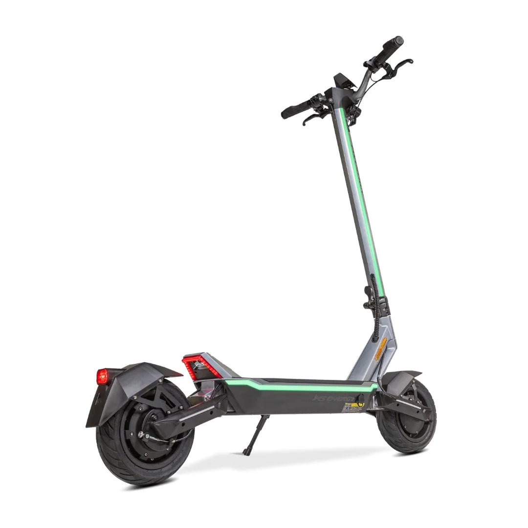 Electric Scooter Ms Energy Flare X features a sleek design, a sturdy frame, and vibrant accents for modern commuting.
