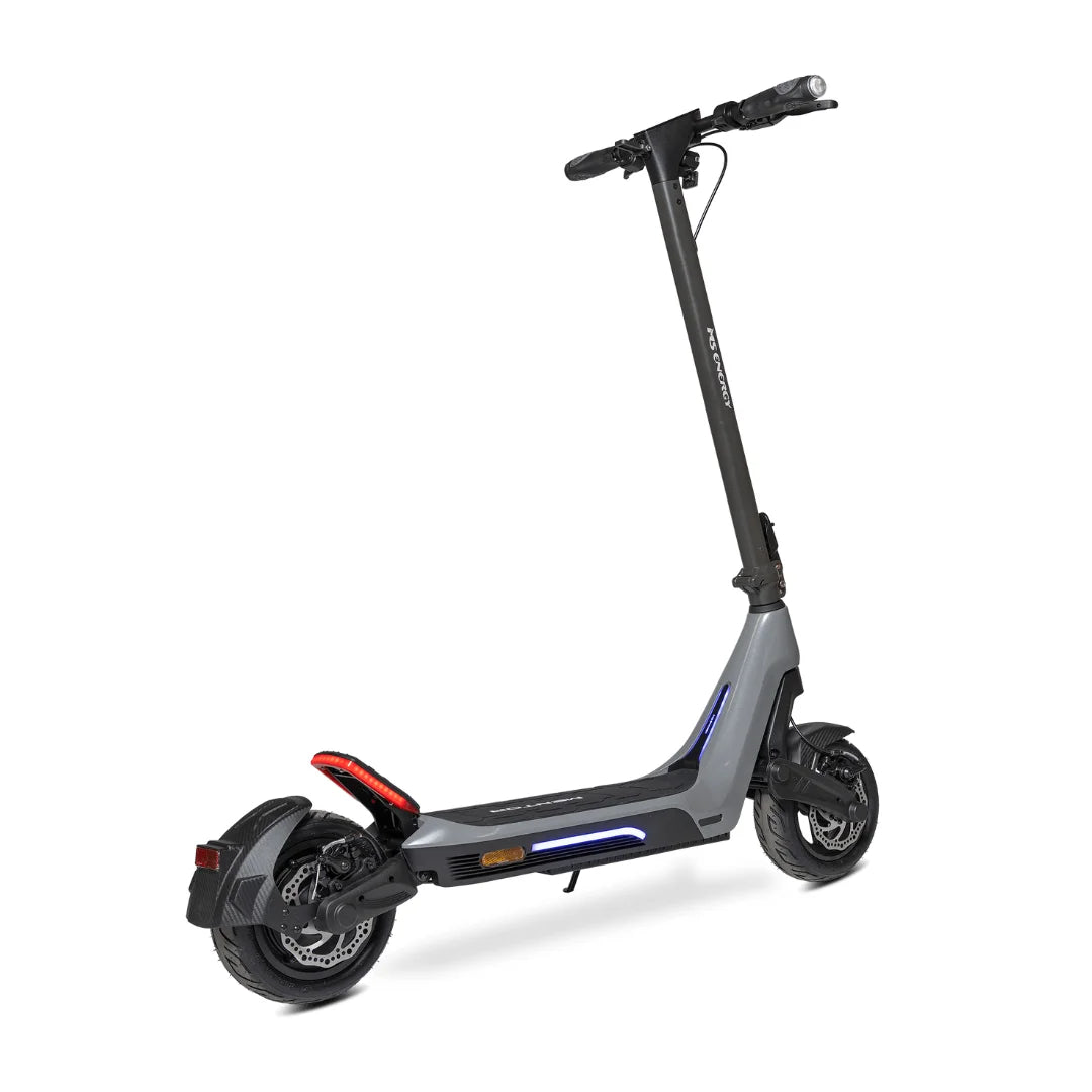 Electric Scooter Ms Energy Mentor features a sleek design, powerful motor, LED lights, and sturdy wheels.