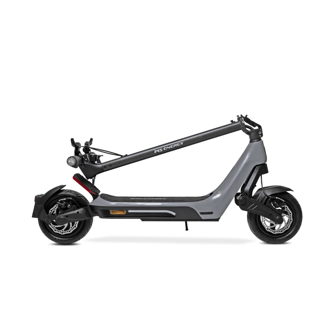 Electric Scooter Ms Energy Mentor features a sleek, foldable design, lightweight frame, and dual wheels for smooth rides.