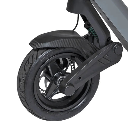 Electric Scooter Ms Energy Mentor features a durable rear wheel with a stylish rim and thick tire, designed for stability.