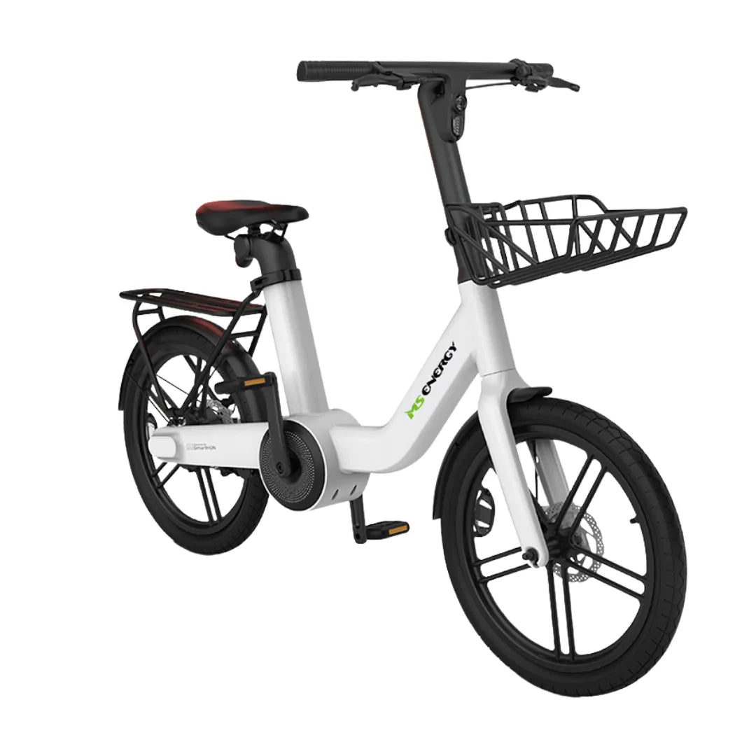 Electric bicycle MS Energy PulseUrban C20 – white colour variant, front three-quarter view