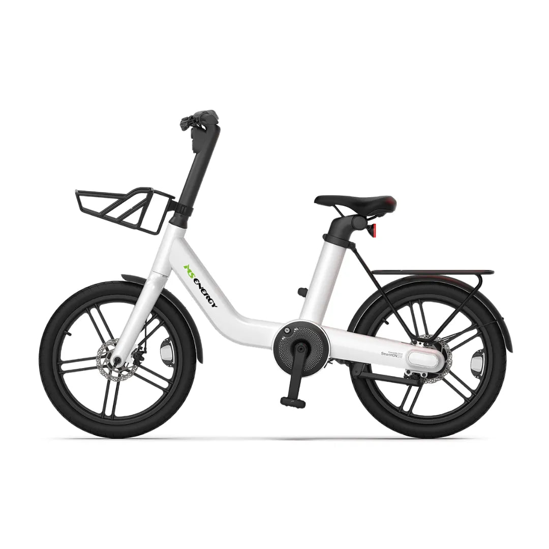 Electric bicycle MS Energy PulseUrban C20 – white colour variant, side view