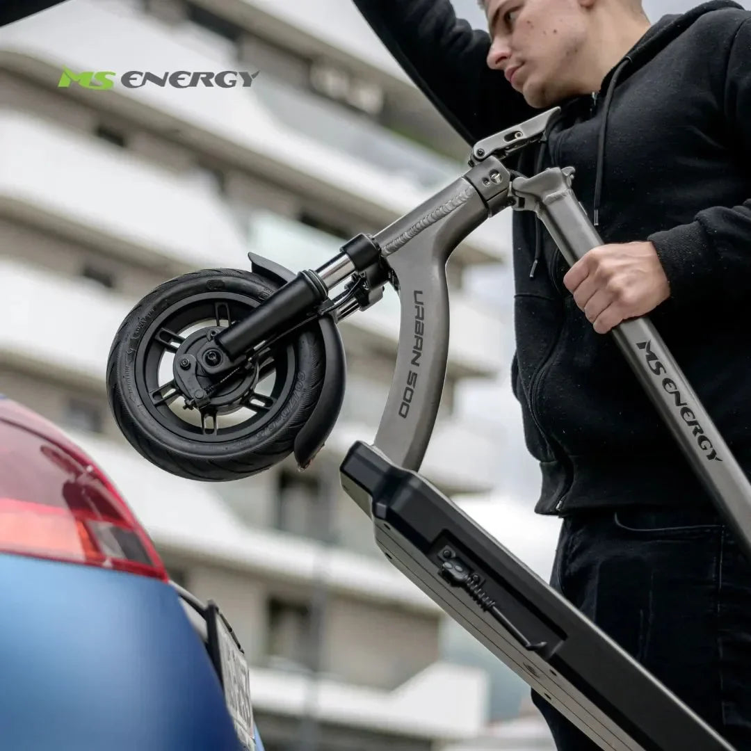 Electric Scooter Ms Energy Urban 500, sleek design, compact folding feature, ideal for urban commuting.