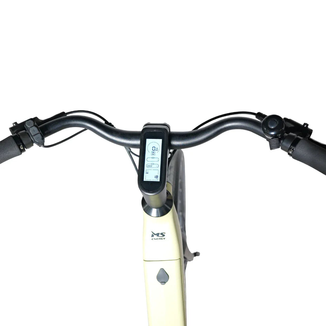 Electric Bike Ms Energy C300 features a sleek design with a digital display and ergonomic handlebars for easy control.